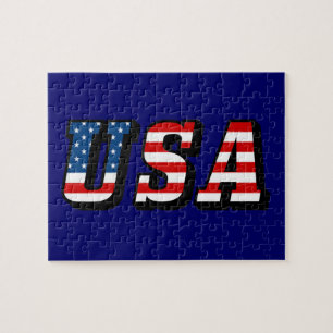 USA-Flagge Texträtsel Puzzle
