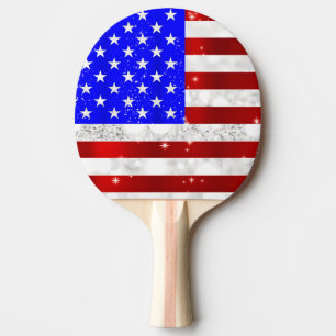 USA-Flagge Tischtennis Schläger