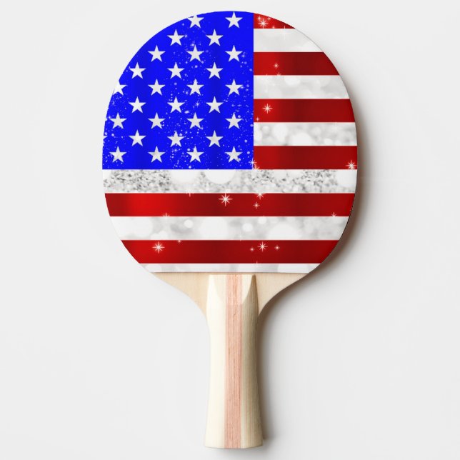USA-Flagge Tischtennis Schläger (Vorderseite)