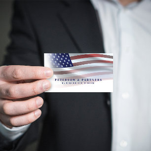 USA-Flagge   Transparente Einstufung   weiß Visitenkarte
