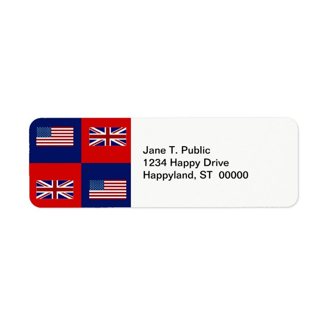 USA-Flagge & UK-Flagge Muster (Vorne)