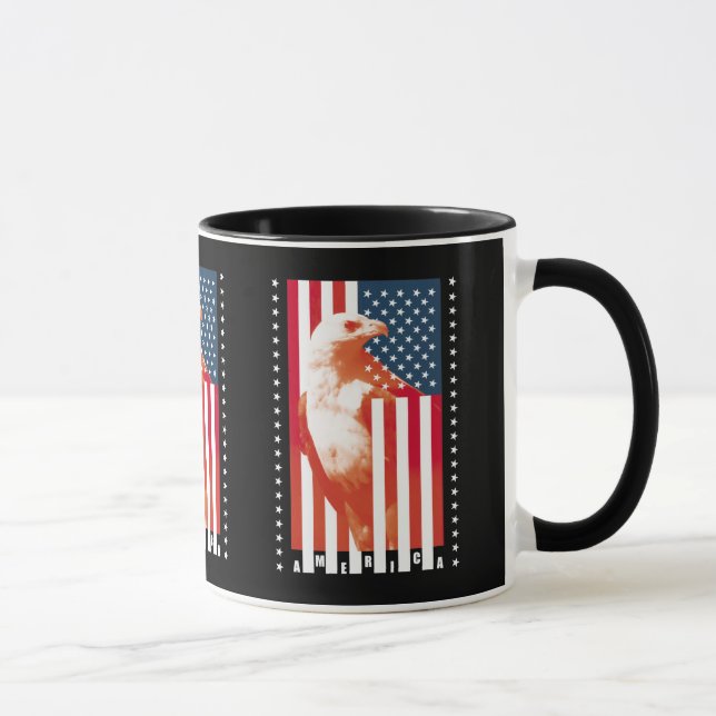 USA Flagge und Adler Tasse (Rechts)