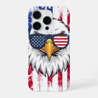 USA-Flagge und amerikanischer Weißkopfseeadler Gru iPhone 16 Pro Hülle