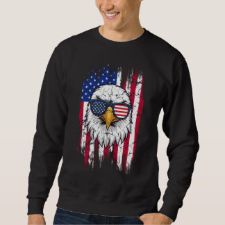 USA-Flagge und Amerikanischer Weißkopfseeadler Swe Sweatshirt