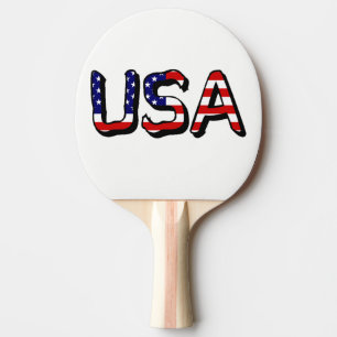 USA Flagge und Overlay ppcn Tischtennis Schläger