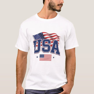 USA-Flagge Varsity-T-Shirt | Patriotischer POD-Bes T-Shirt