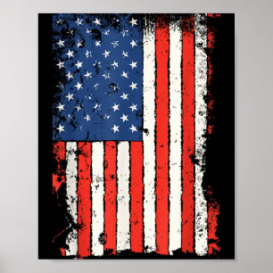 USA-Flagge vierter Juli patriotischer amerikanisch Poster