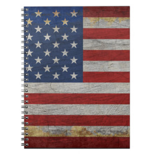 USA-Flagge vintage abgenutzt amerikanisches Flagge Notizblock