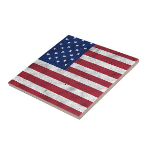 USA-Flagge vintage rot weiß blau Amerika patriotis Fliese