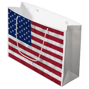 USA-Flagge vintage rot weiß blau Amerika patriotis Große Geschenktüte