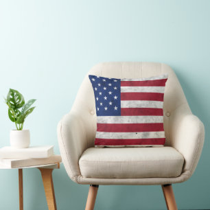 USA-Flagge vintage rot weiß blau Amerika patriotis Kissen