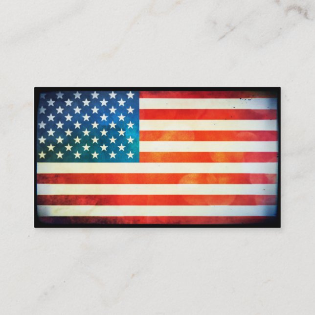 USA-Flagge Visitenkarte (Rückseite)