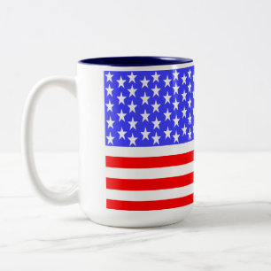 USA-Flagge vollständig bedruckt Zweifarbige Tasse