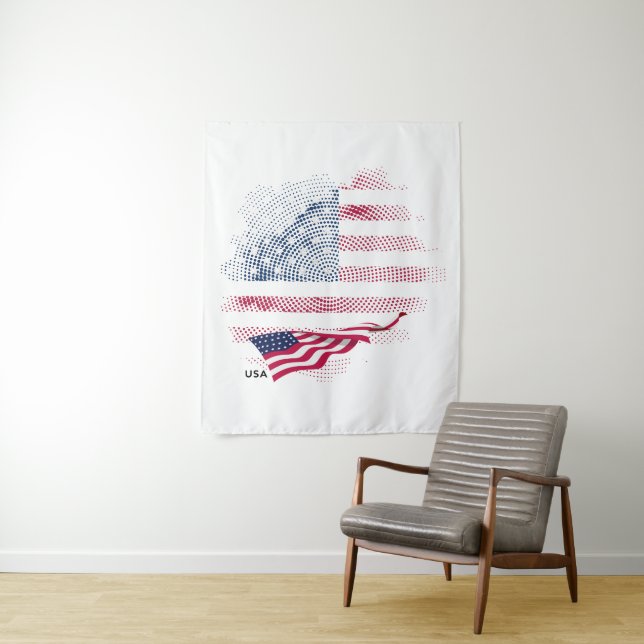 USA-Flagge Wandteppich (Beispiel)