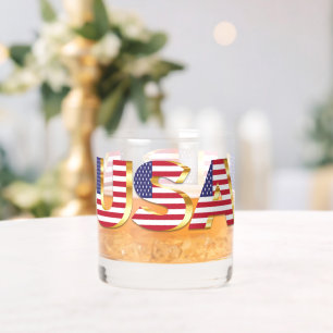 USA-Flagge Whiskyglas