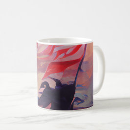 USA-Flagge winkt 4. Gedenktag abstrakte Kunst Kaffeetasse