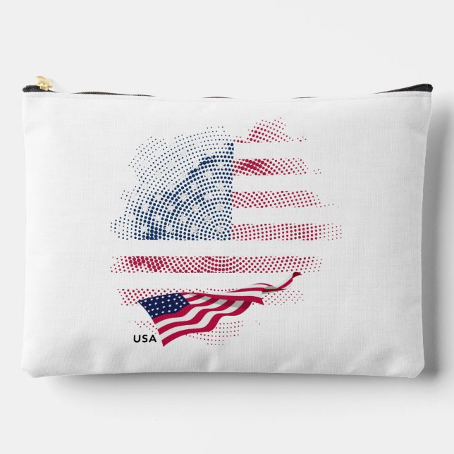 USA-Flagge Zubehörtasche (Vorderseite)