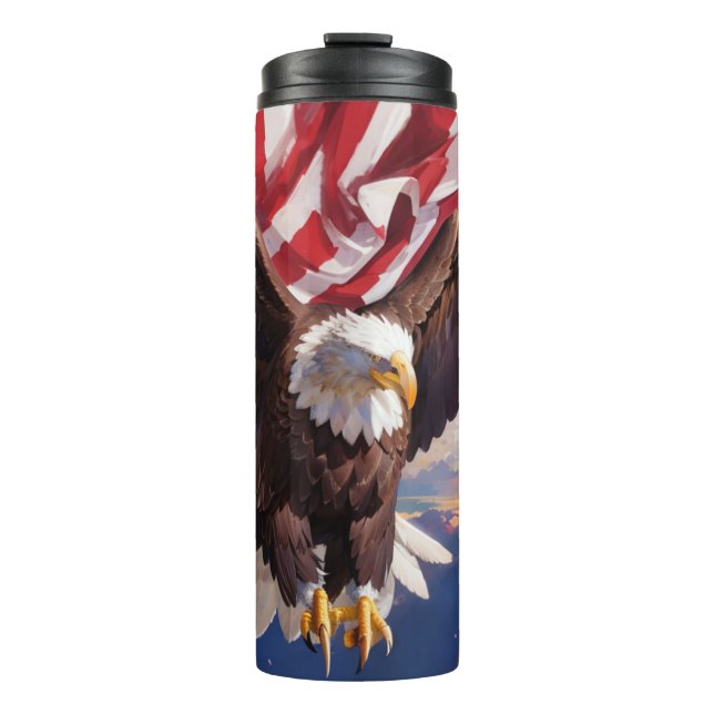 *~* USA Flaggen EAGLE Patriotic Sun Sky America AP Thermosbecher (Vorderseite)