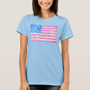 USA-Flaggen-gefärbte Krawatte T-Shirt
