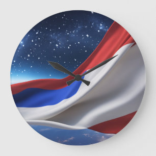 USA-Flaggen-Logo-Wanduhr Große Wanduhr