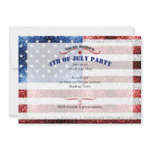 USA Flaggen Rot-Weiß-Glitzern Glitzer 4. Juli