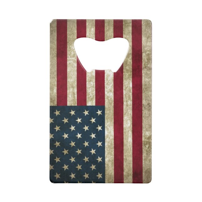 USA-Flaggen-Schmutz Geldbeutel Flaschenöffner (Vorderseite)
