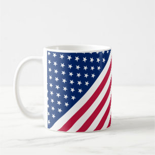 USA Flaggen Streifen 4. Juli Tea-Kaffee-Tasse Tasse