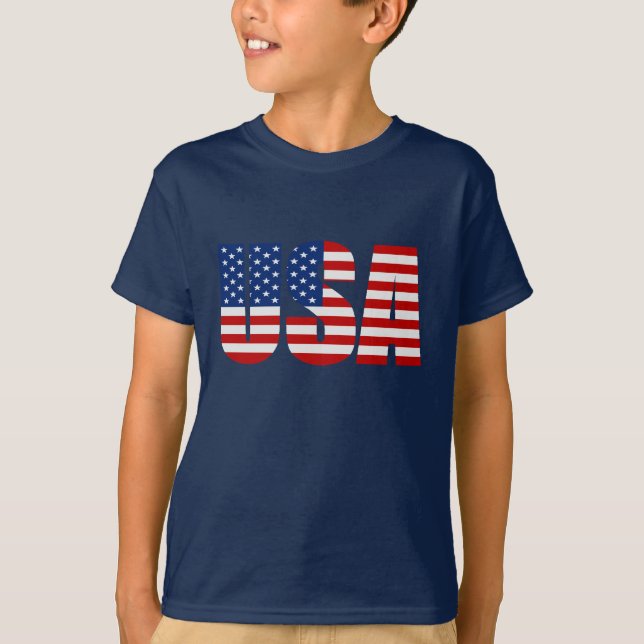 USA-Flaggen-T - Shirt (Vorderseite)