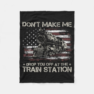 Usa-Flaggen-T-Shirt Lass mich dich nicht am Tra ab Fleecedecke