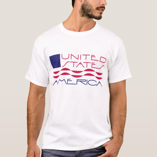USA-Flaggen-T-Shirt T-Shirt (Vorderseite)