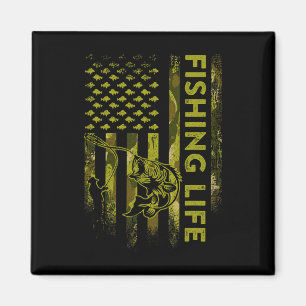 Usa-Flaggen-Tarnung-Angler-Lifestyle Magnet