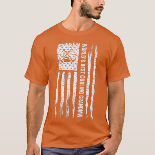 USA Flaggen Welten Bestes Curling-Grandma-Curler-G T-Shirt