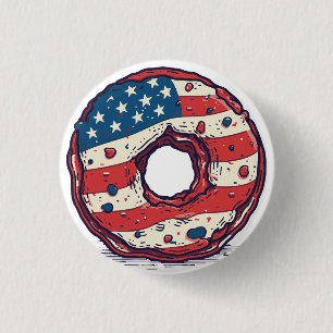 🍩 USA Flaggendonut Button