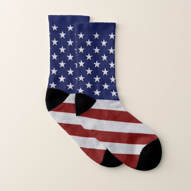 USA Flaggenfarben Drucksocken Socken (Paar)