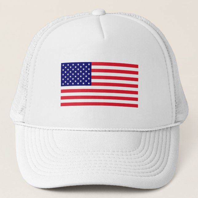 USA-Flaggenhut Truckerkappe (Vorderseite)