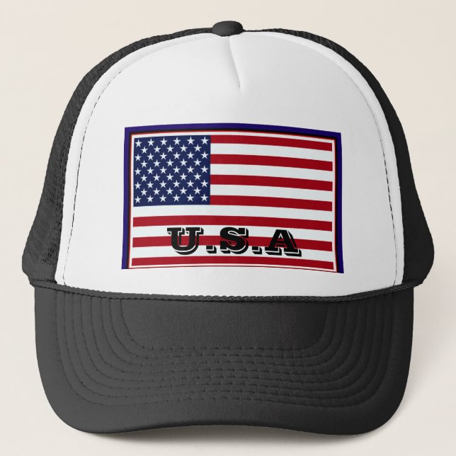USA-Flaggenkappe Truckerkappe (Vorderseite)