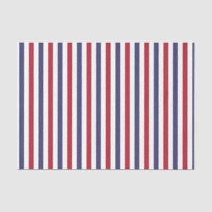 USA Flaggenrot und Flaggenblau-Schmalzstreifen Seidenpapier