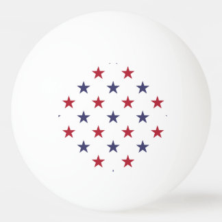 USA Flaggenrot und Flaggenblauer Sterne Tischtennisball