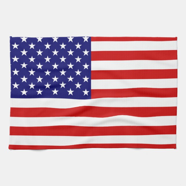 USA-Flaggenschlüssel Geschirrtuch (Horizontal)