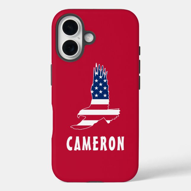 USA Flaggenstaat American Eagle America 4. Juli Na Case-Mate iPhone Hülle (Rückseite)