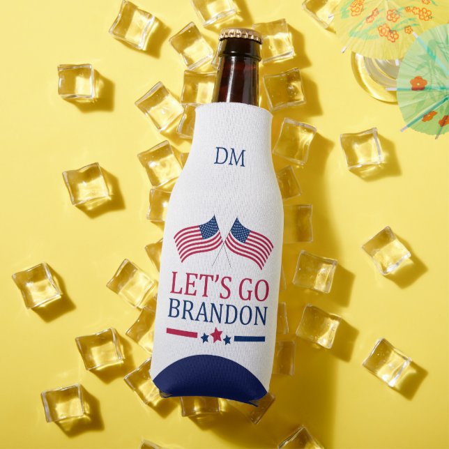 USA Flags Let's Go Brandon Monogram Flaschenkühler (In Situ Sommer)