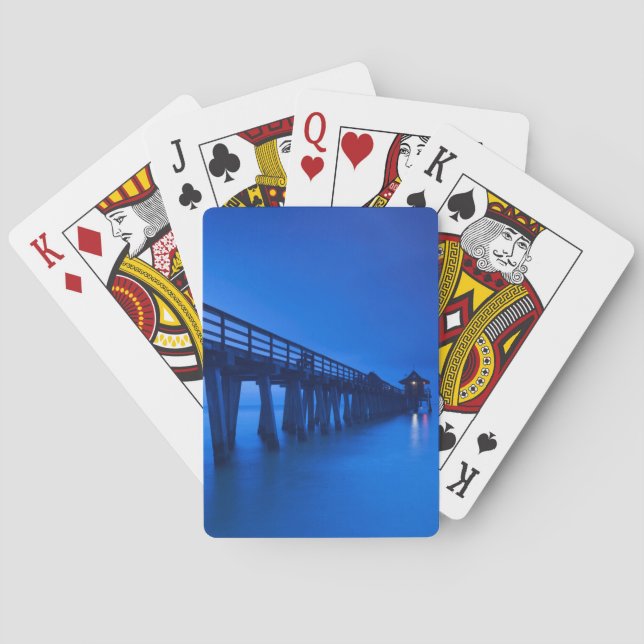 USA, Florida, Golfküste, Neapel, Pier von Neapel Spielkarten (Rückseite)