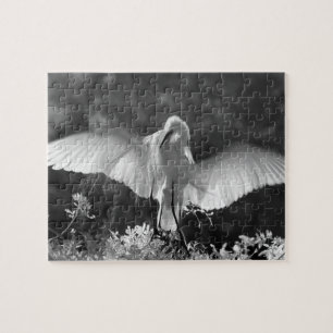 USA, Florida, Great Egret (Ardea alba) infrarote 2 Puzzle