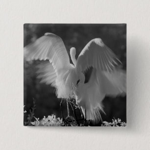 USA, Florida, Great Egret (Ardea alba) infrarote 3 Button