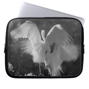 USA, Florida, Großer Silberreiher (Ardea alba) Inf Laptopschutzhülle
