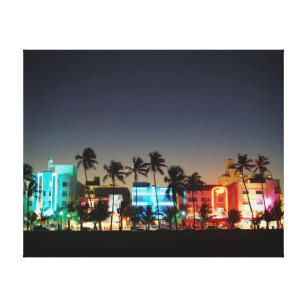 USA, Florida, Miami Beach, Ocean Drive, Art Deco Leinwanddruck