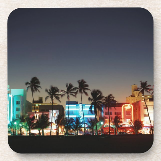 USA, Florida, Miami Beach, Ocean Drive, Art Deco Untersetzer (Vorderseite)