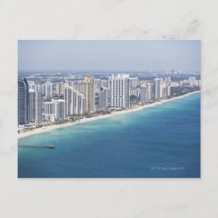 USA, Florida, Miami, Cityscape mit Strand 2 Postkarte