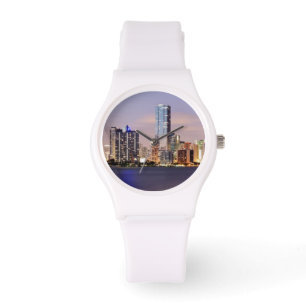 USA, Florida, Miami skyline bei Dämmerung 2 Armbanduhr