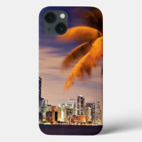 USA, Florida, Miami-Skyline bei Dämmerung